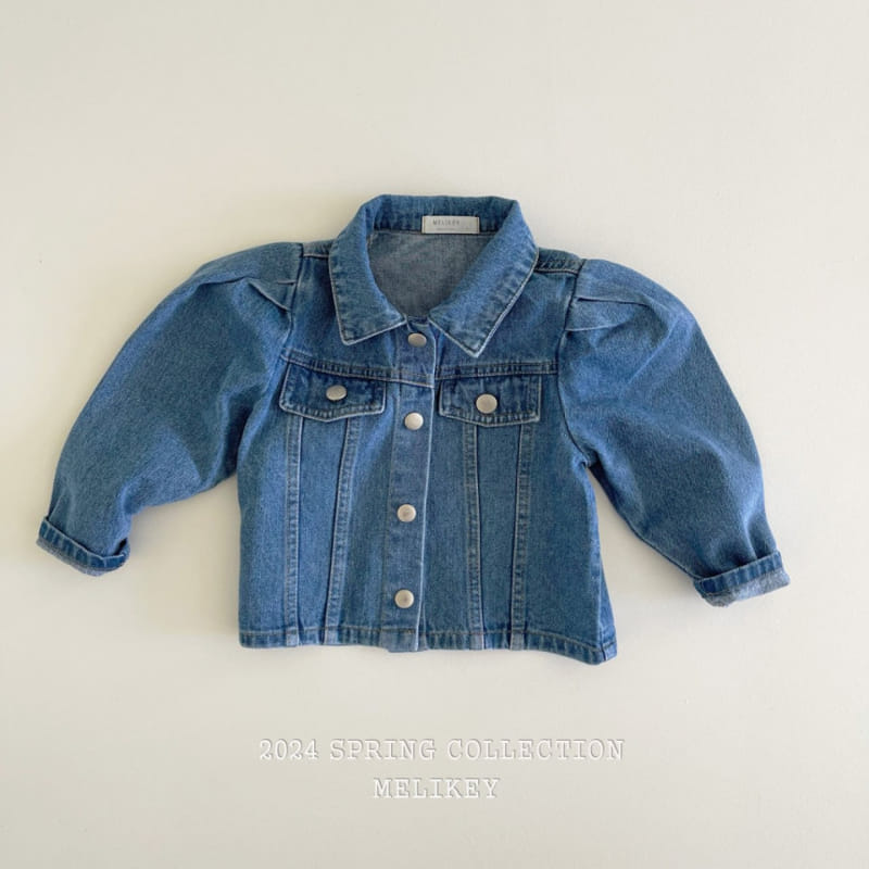 Melikey - Korean Children Fashion - #fashionkids - Puff Denim Jacket - 6