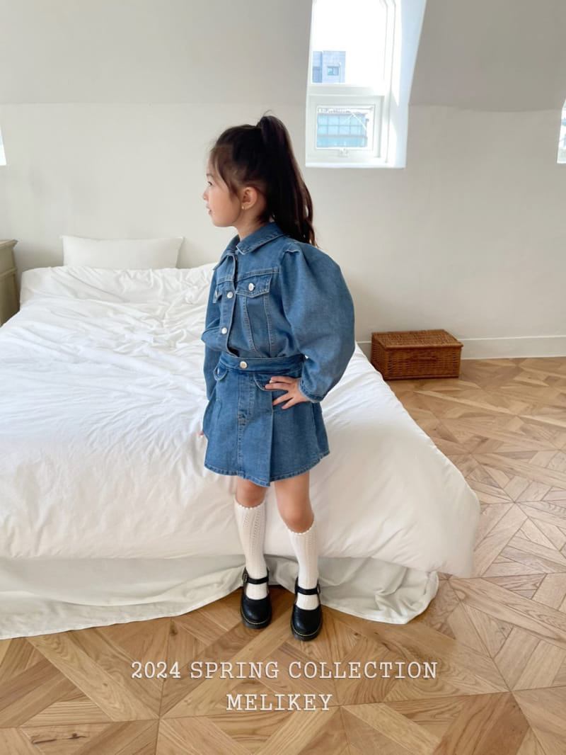 Melikey - Korean Children Fashion - #littlefashionista - Puff Denim Jacket - 11