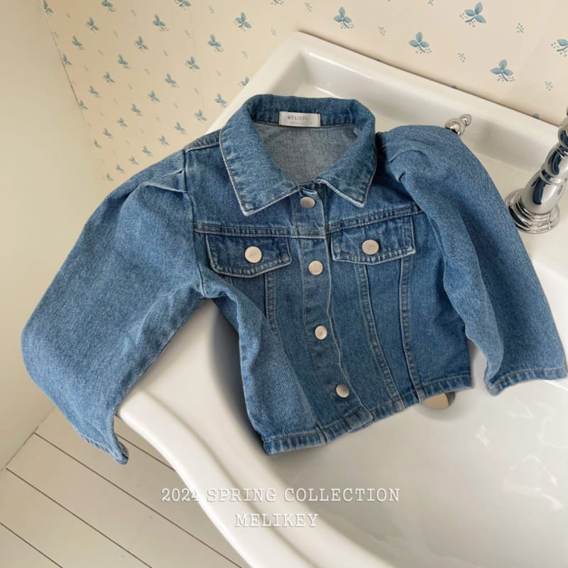 Melikey - Korean Children Fashion - #stylishchildhood - Puff Denim Jacket