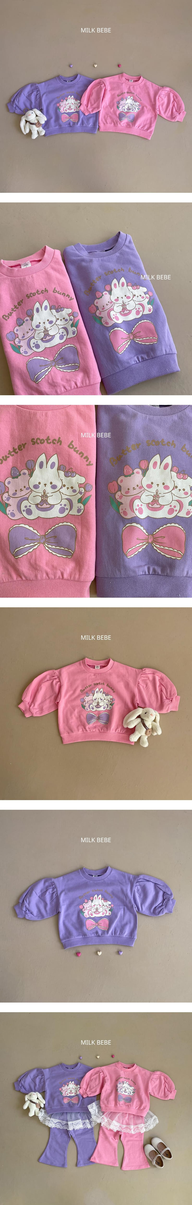 Milk Bebe - Korean Children Fashion - #kidsshorts - Bunnys Tee - 2