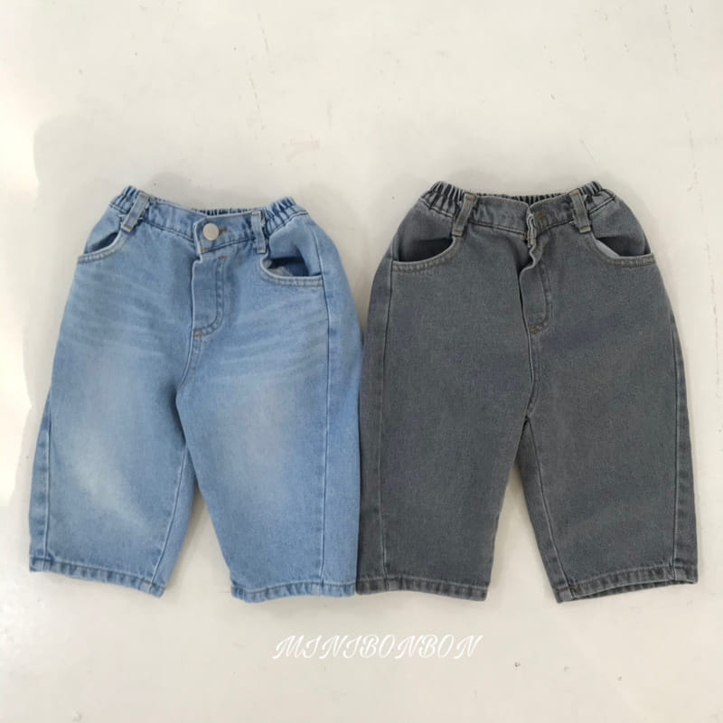 Mini Bongbong - Korean Children Fashion - #prettylittlegirls - Coin Denim Pants With Mom