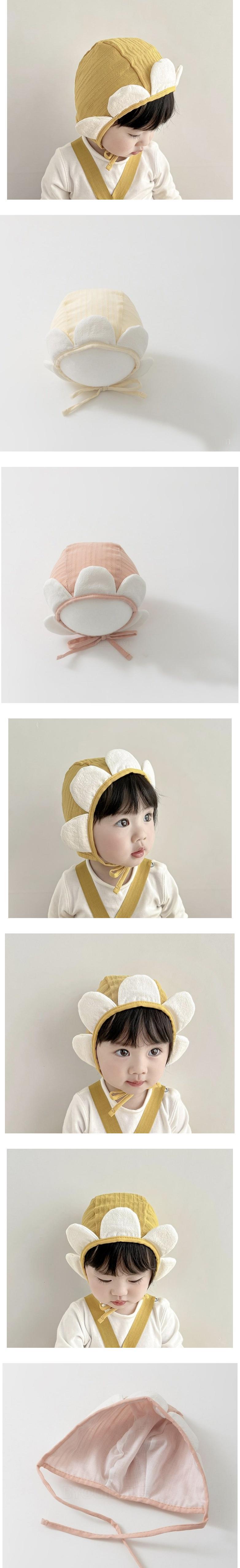 Miso - Korean Baby Fashion - #onlinebabyboutique - I'm Flower Bonnet Hat - 2