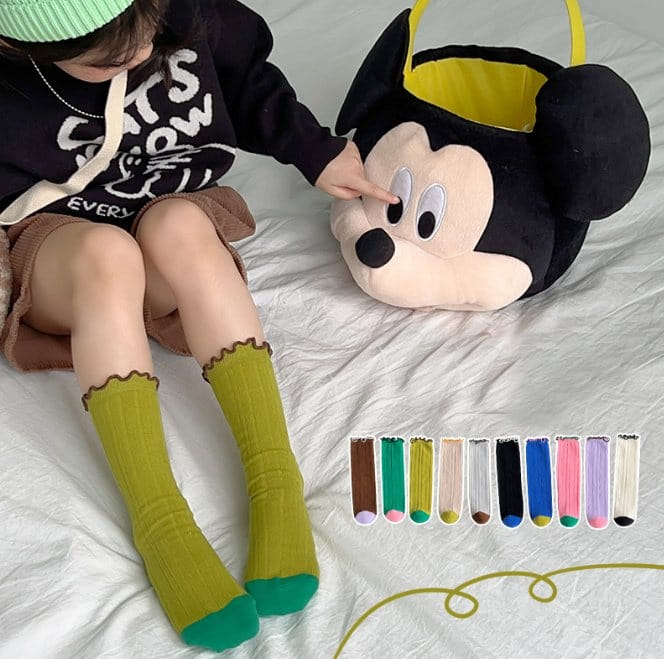 Miso - Korean Children Fashion - #Kfashion4kids - Point Shirring Socks  - 6