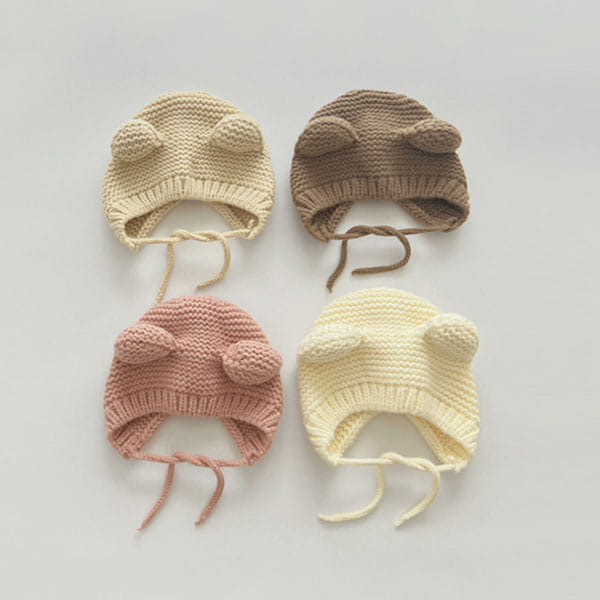 Miso - Korean Children Fashion - #discoveringself - Bear Knit Bonnet Hat