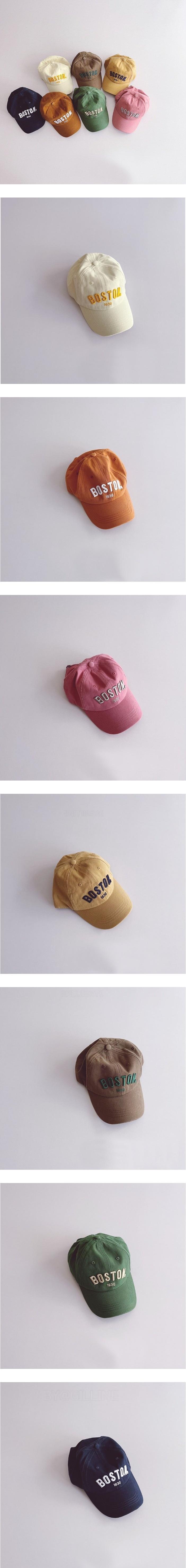 Miso - Korean Children Fashion - #toddlerclothing - Embroidery Boston Cap - 2