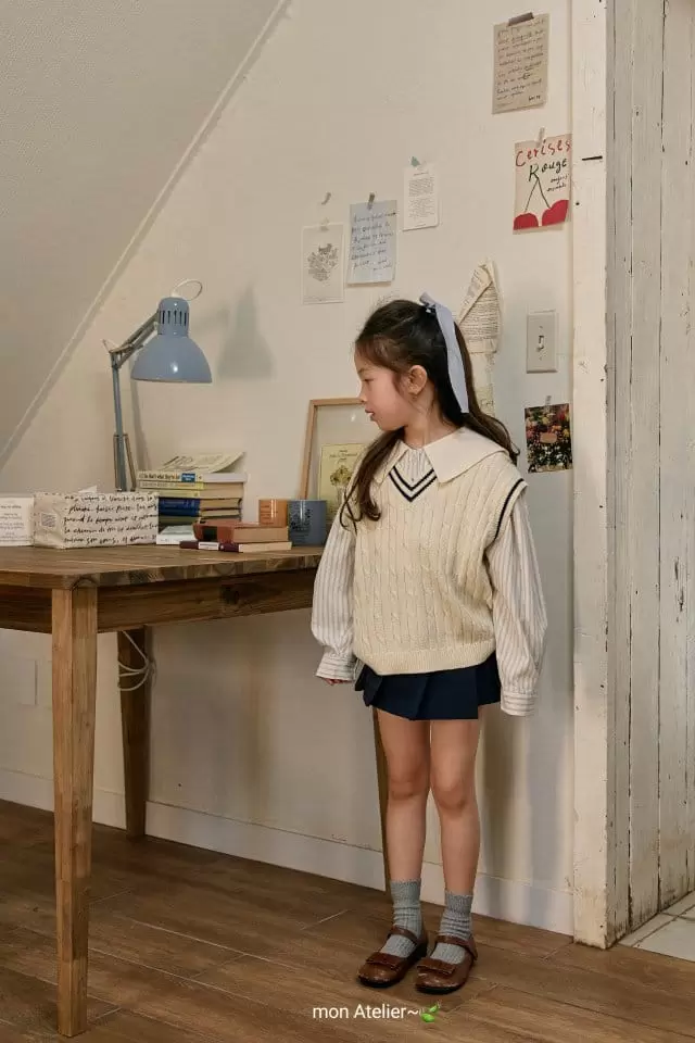 Mon Atelier - Korean Children Fashion - #Kfashion4kids - Cable Vest - 5