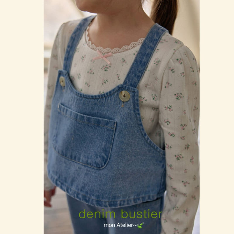 Mon Atelier - Korean Children Fashion - #designkidswear - Denim Bustier - 2