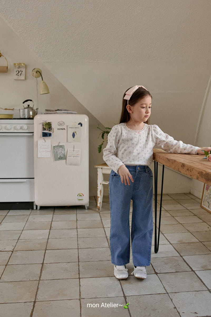 Mon Atelier - Korean Children Fashion - #designkidswear - Denim Basic Pants