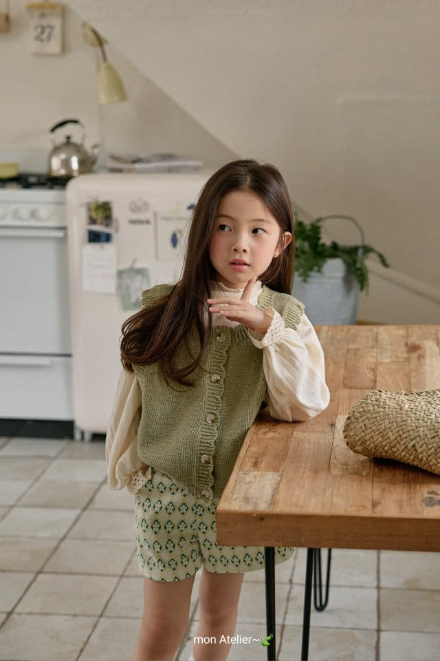 Mon Atelier - Korean Children Fashion - #kidsshorts - Scallop Vest - 4