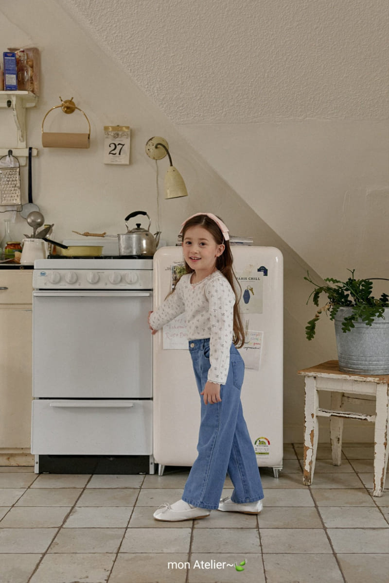 Mon Atelier - Korean Children Fashion - #kidsstore - Denim Basic Pants - 5