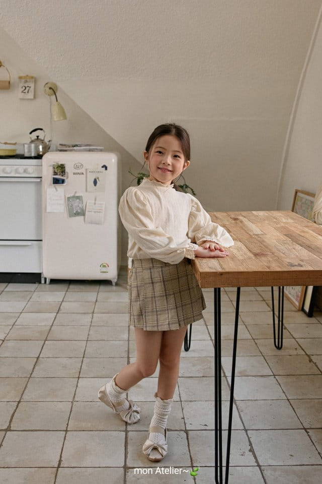 Mon Atelier - Korean Children Fashion - #littlefashionista - Check School Pants - 3