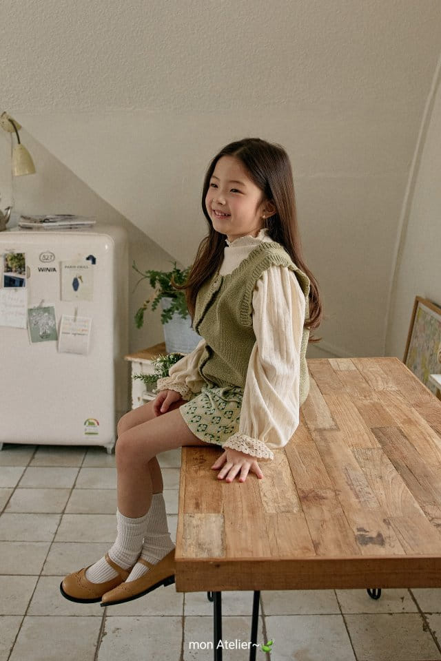 Mon Atelier - Korean Children Fashion - #littlefashionista - Scallop Vest - 7