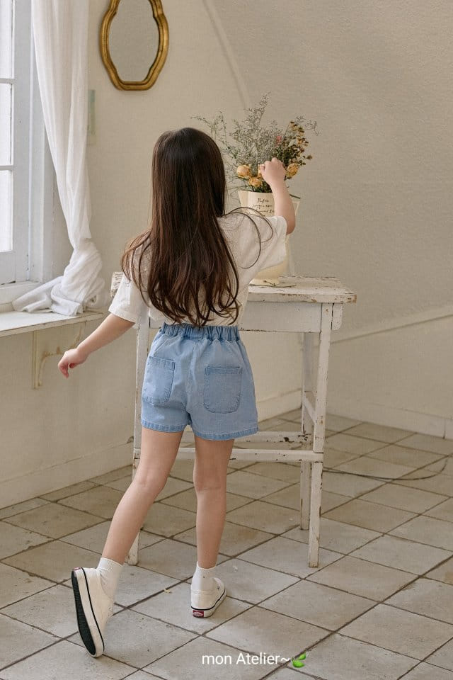 Mon Atelier - Korean Children Fashion - #magicofchildhood - Denim Frill Wrap Pants - 5