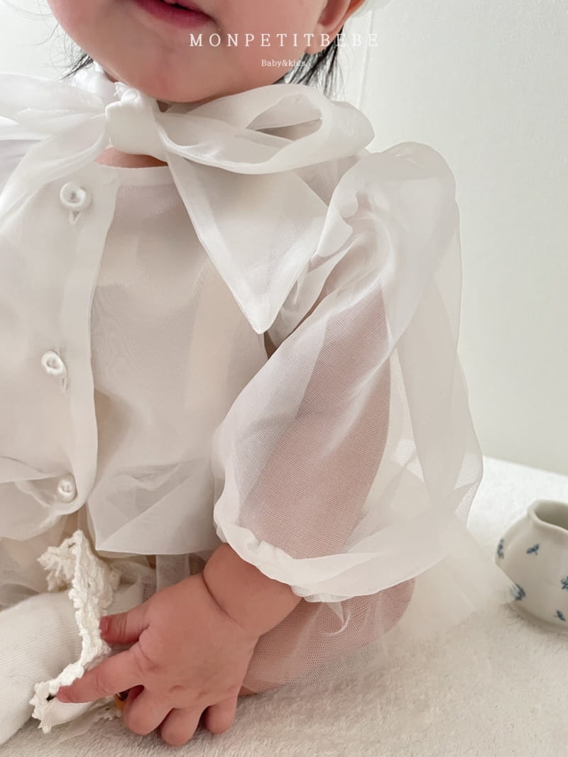 Mon Petit Bebe - Korean Baby Fashion - #babyboutique - Organza Cardigan - 9