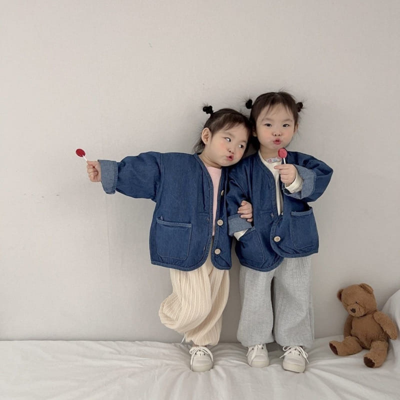 Moran - Korean Children Fashion - #childrensboutique - M Denim Jacket - 4