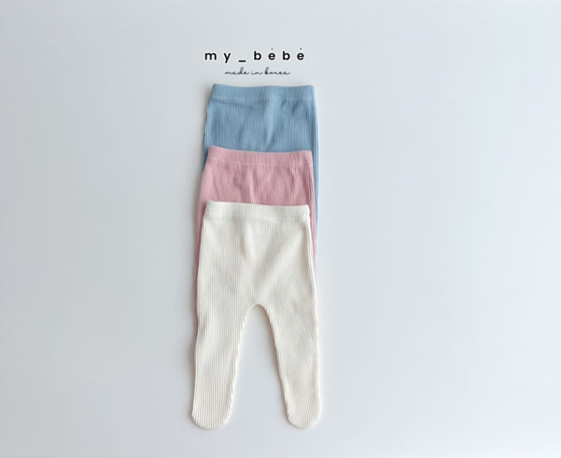 My Bebe - Korean Baby Fashion - #smilingbaby - Rib Foot Leggings