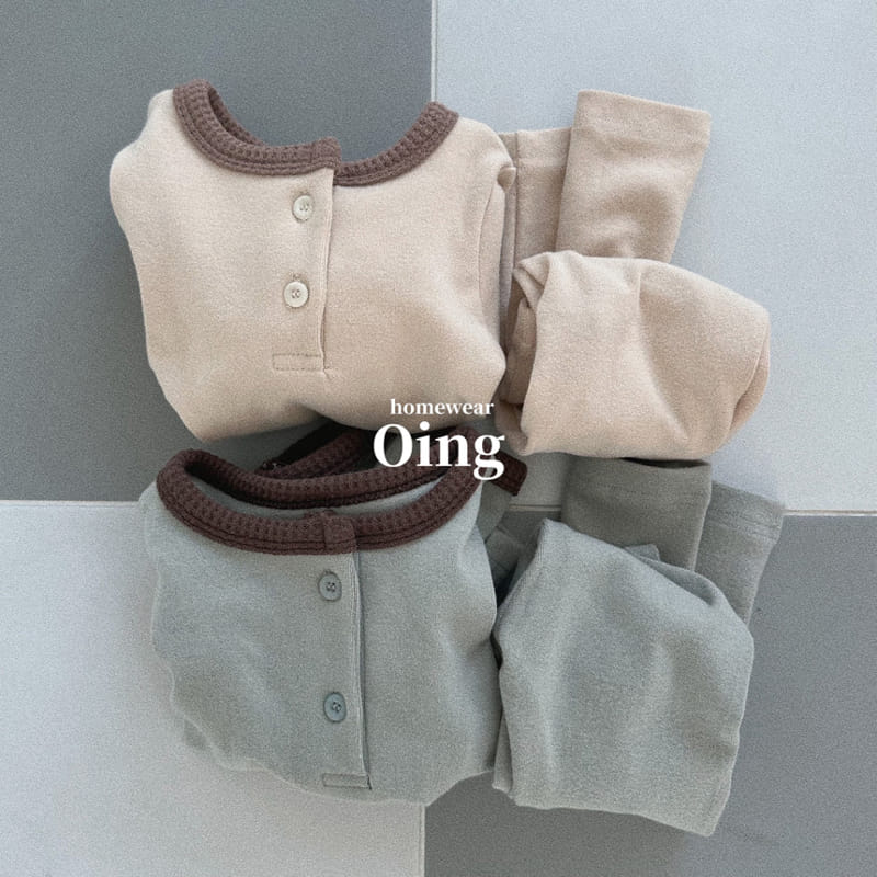 Oing - Korean Children Fashion - #kidsstore - Poby Button Top Bottom Set - 2