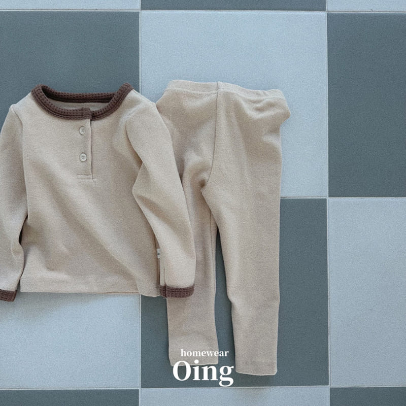 Oing - Korean Children Fashion - #littlefashionista - Poby Button Top Bottom Set - 5