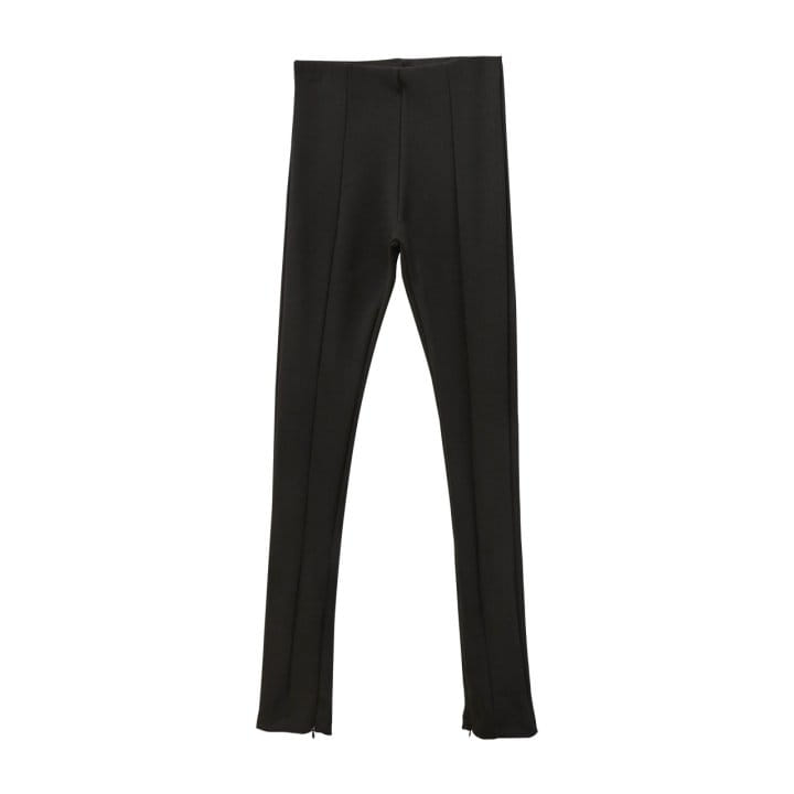 Paper Moon - Korean Women Fashion - #thatsdarling - Ribbed Side Slit Leggings  - 2