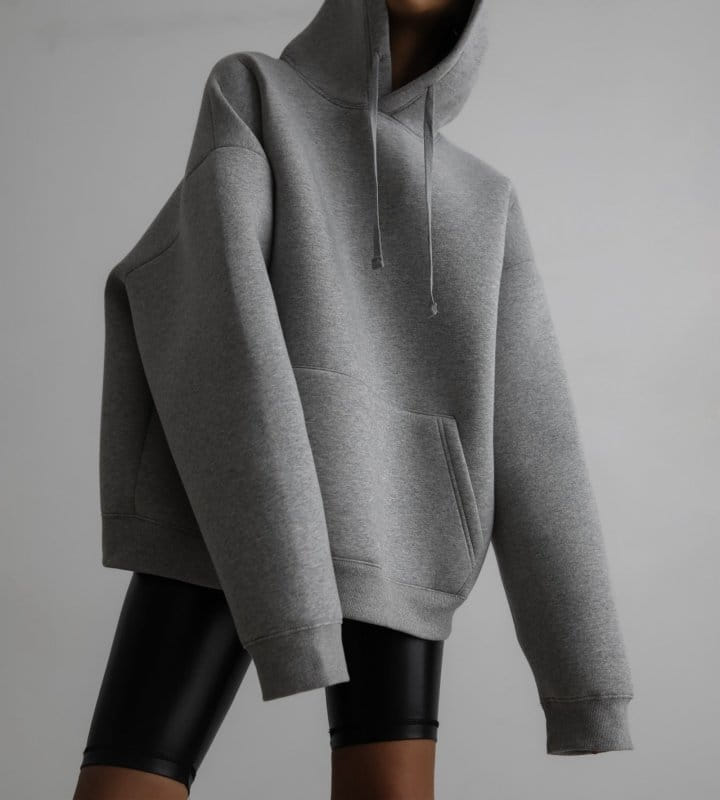 Paper Moon - Korean Women Fashion - #vintagekidsstyle - Oversized Neoprene Hoodie Sweatshirt 