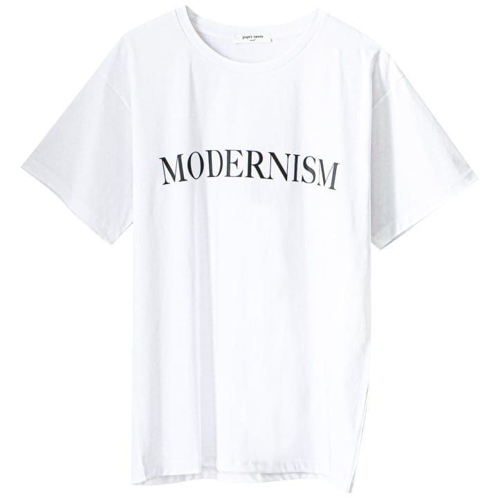 Paper Moon - Korean Women Fashion - #womensfashion - Premium MODERNISM Print T Shirt  - 2