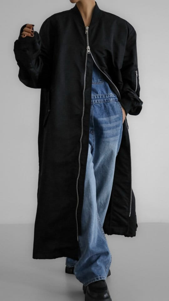 Paper Moon - Korean Women Fashion - #womensfashion - Oversized Maxi Length Two Way Zipped Detail Ma - 1 Bomber Coat  - 10