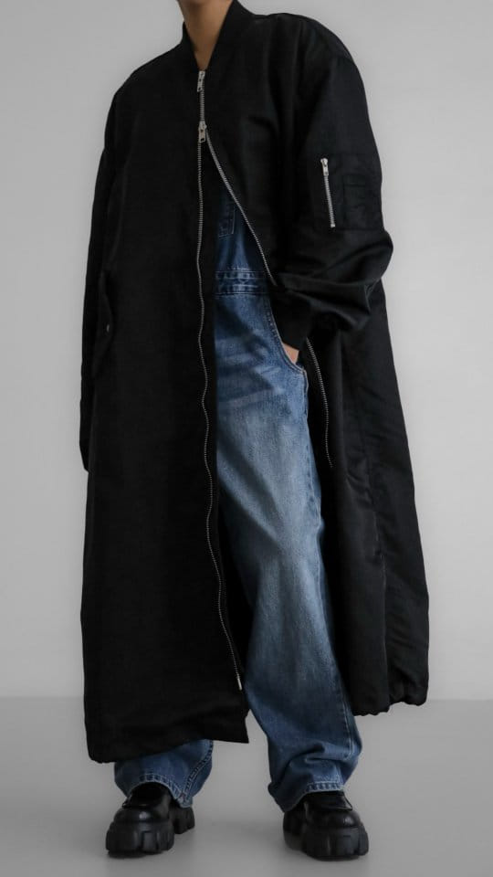 Paper Moon - Korean Women Fashion - #womensfashion - Oversized Maxi Length Two Way Zipped Detail Ma - 1 Bomber Coat  - 8