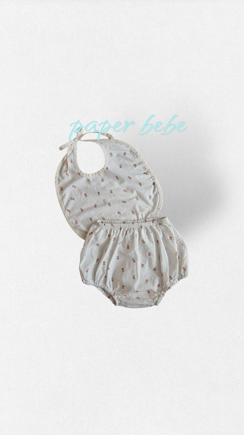 Paper Studios - Korean Baby Fashion - #babylifestyle - Tulip Bourma Bib Set - 6