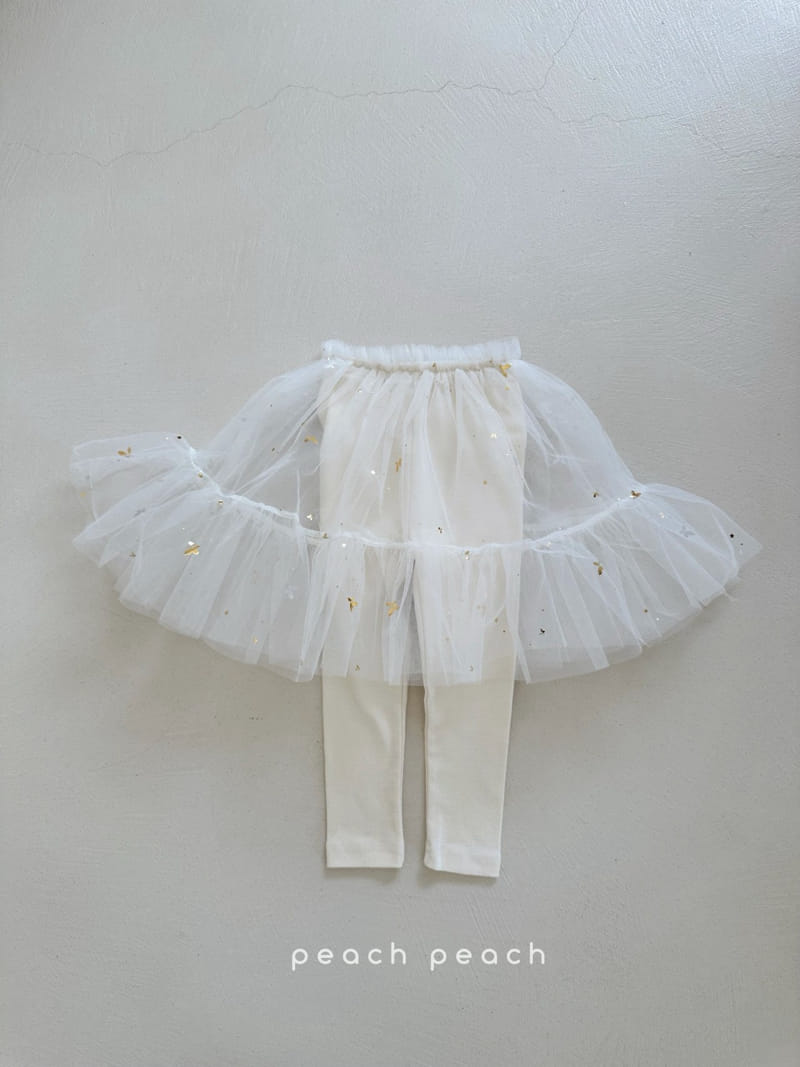 Peach-peach - Korean Children Fashion - #Kfashion4kids - Butterfly Tu Tu Skirt Leggings - 6