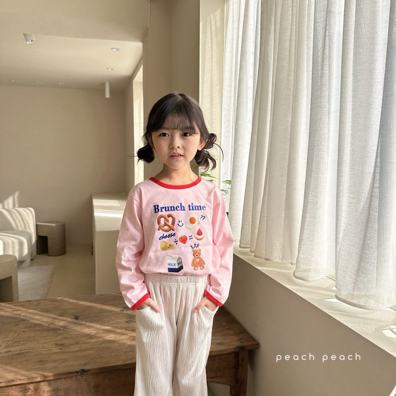 Peach-peach - Korean Children Fashion - #childofig - Brunch Tee - 8