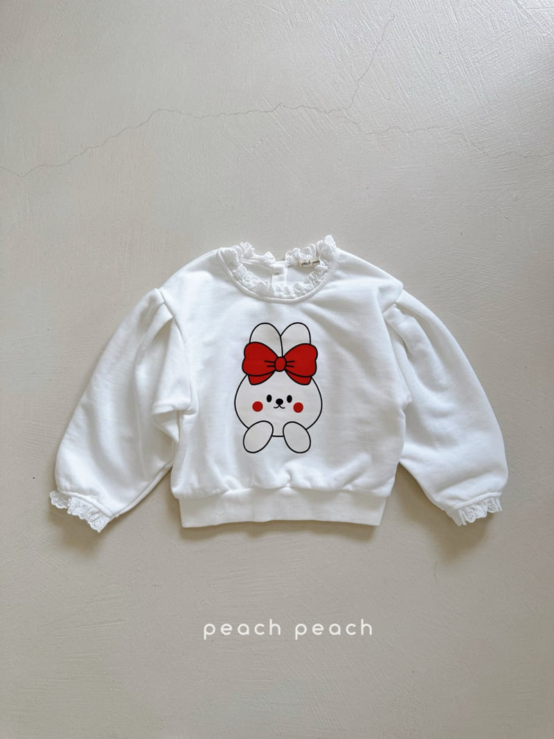 Peach-peach - Korean Children Fashion - #childofig - Petite Rabbit Sweatshirt - 3