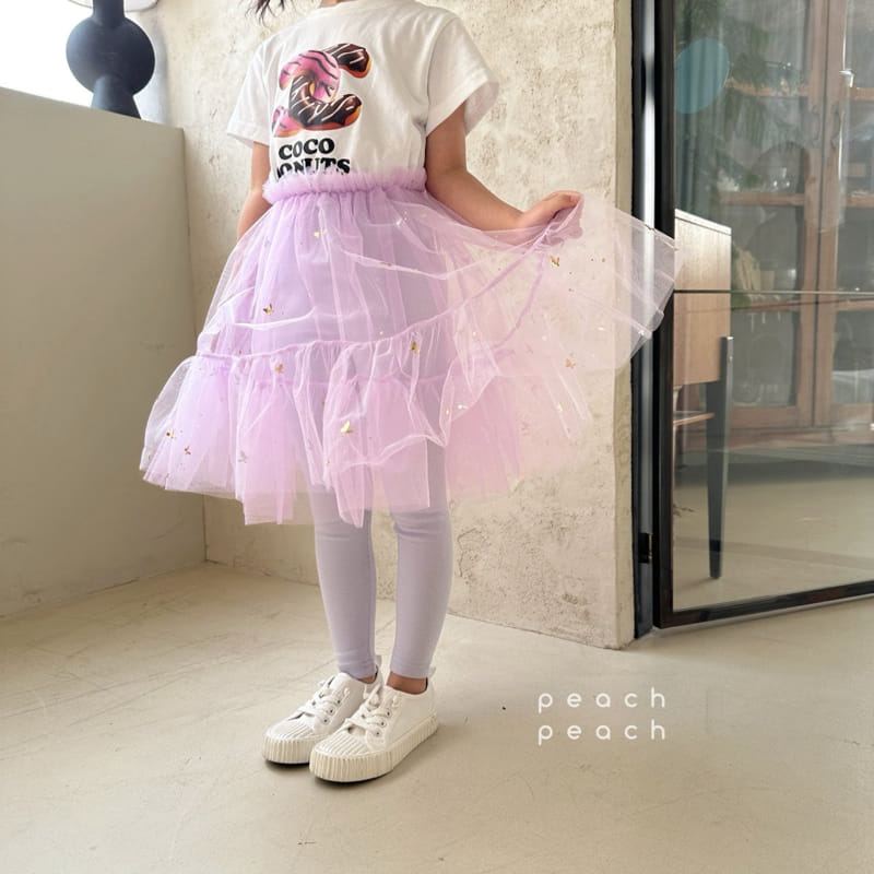 Peach-peach - Korean Children Fashion - #childofig - Butterfly Tu Tu Skirt Leggings - 11