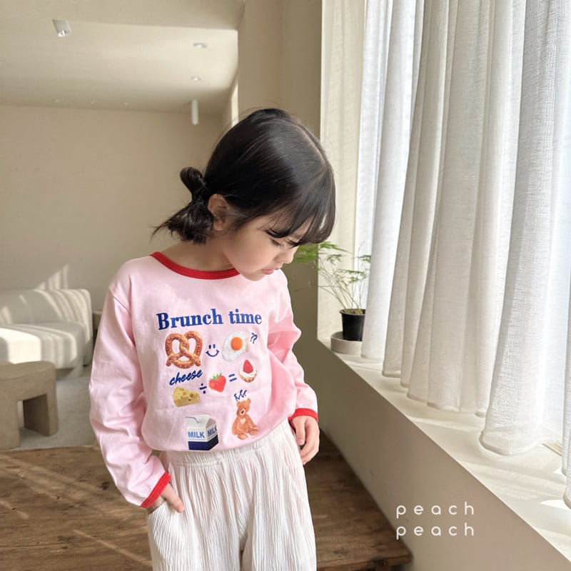 Peach-peach - Korean Children Fashion - #childrensboutique - Brunch Tee - 9