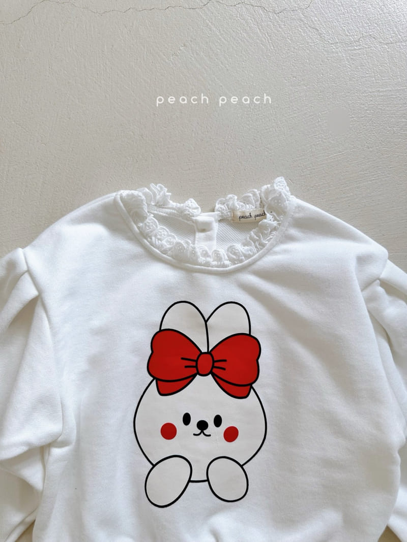 Peach-peach - Korean Children Fashion - #childofig - Petite Rabbit Sweatshirt - 4