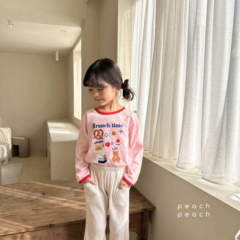 Peach-peach - Korean Children Fashion - #designkidswear - Brunch Tee - 10