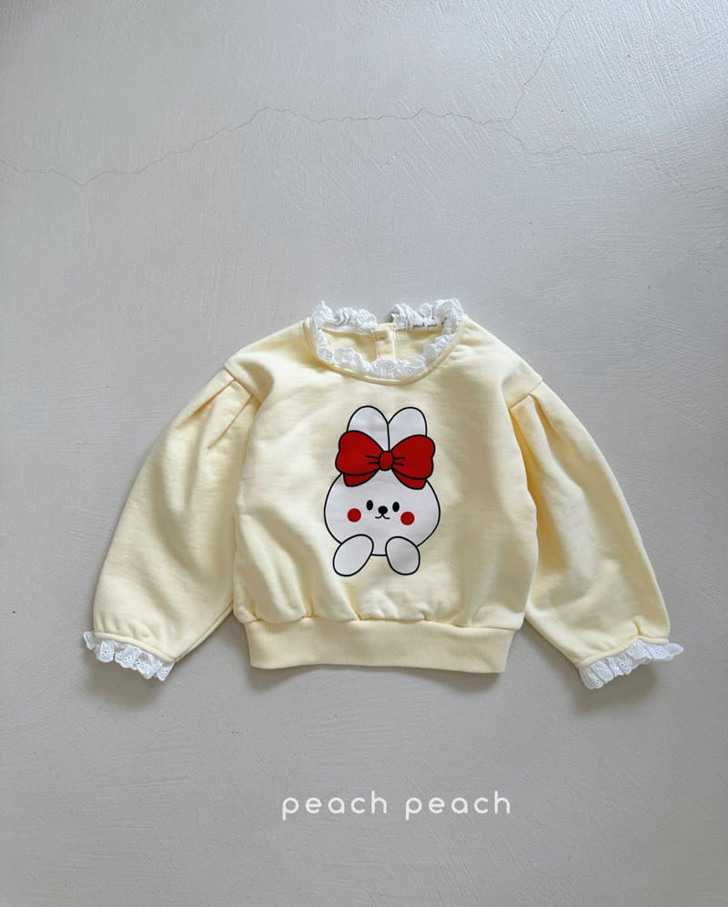 Peach-peach - Korean Children Fashion - #designkidswear - Petite Rabbit Sweatshirt - 5