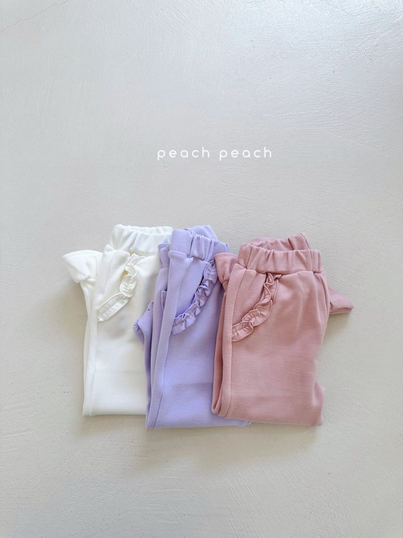 Peach-peach - Korean Children Fashion - #designkidswear - Pudding Frill Pants