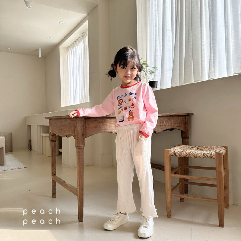 Peach-peach - Korean Children Fashion - #discoveringself - Brunch Tee - 11