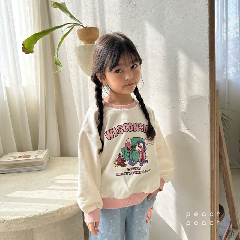 Peach-peach - Korean Children Fashion - #discoveringself - Buddy Sweatshirt - 10