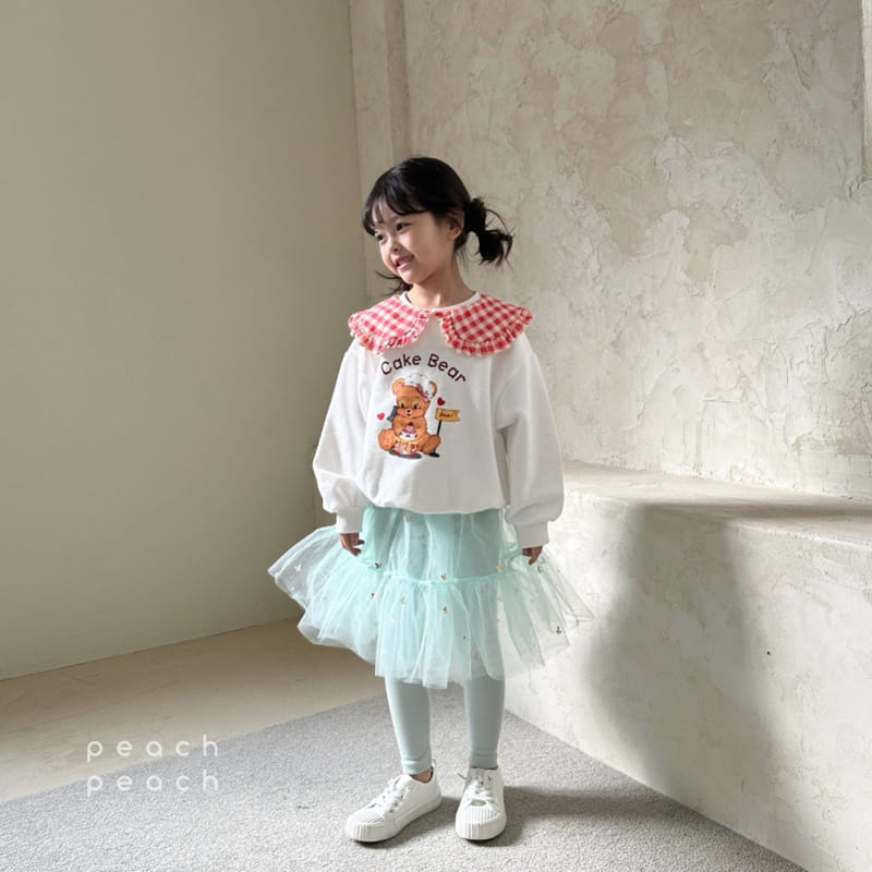 Peach-peach - Korean Children Fashion - #kidsshorts - Cake Swetshirt - 10