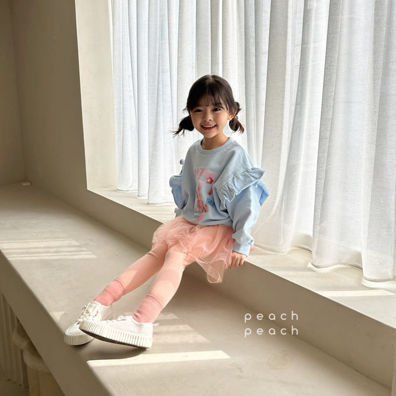 Peach-peach - Korean Children Fashion - #kidsshorts - Happy Sweatshirt - 9