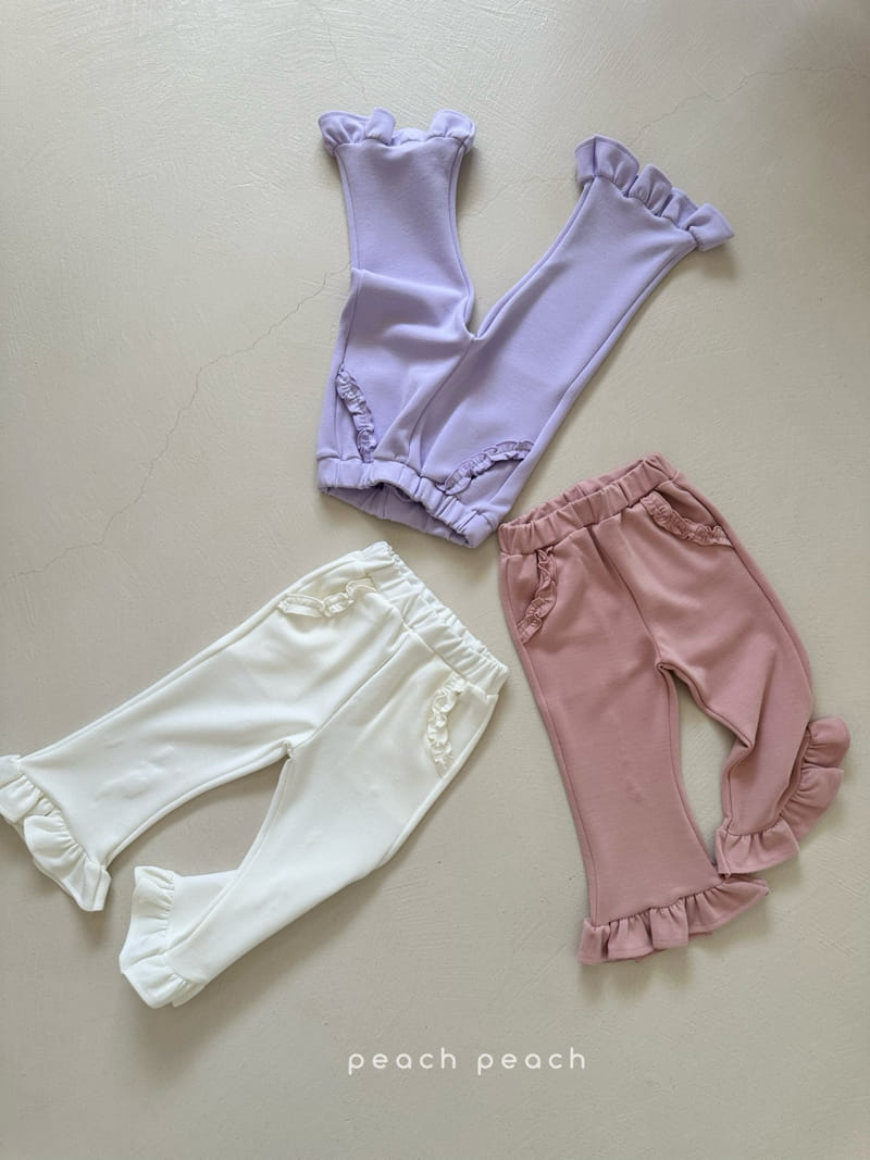 Peach-peach - Korean Children Fashion - #fashionkids - Pudding Frill Pants - 4