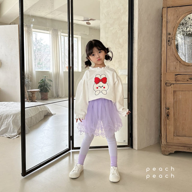 Peach-peach - Korean Children Fashion - #kidzfashiontrend - Petite Rabbit Sweatshirt - 10