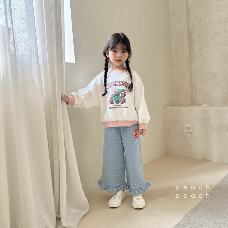 Peach-peach - Korean Children Fashion - #kidzfashiontrend - Mozzi Dot Denim Pants - 9