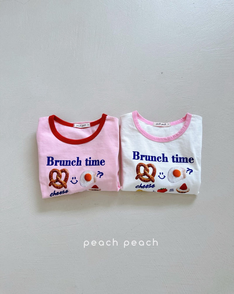 Peach-peach - Korean Children Fashion - #littlefashionista - Brunch Tee