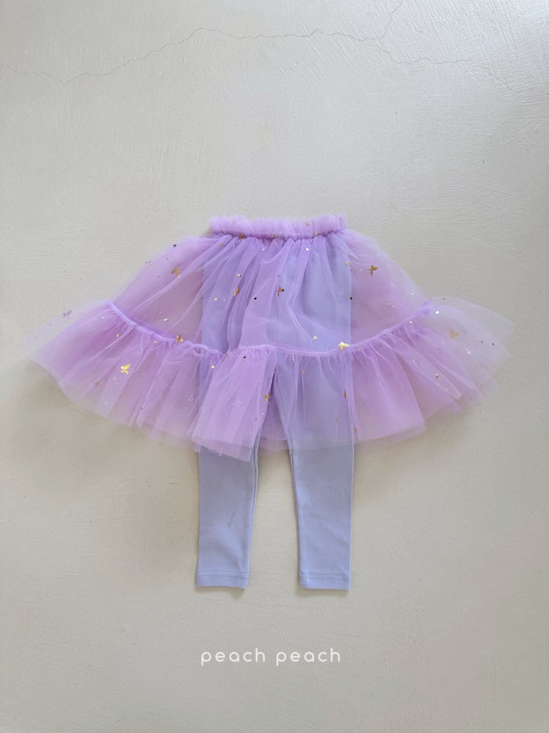 Peach-peach - Korean Children Fashion - #littlefashionista - Butterfly Tu Tu Skirt Leggings - 7