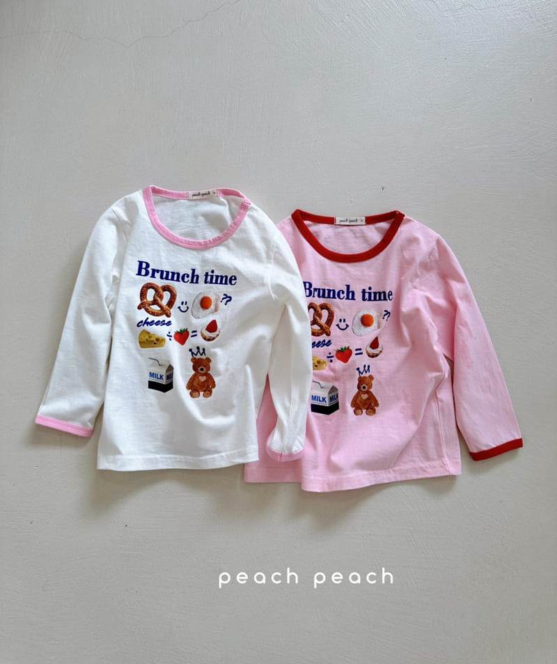 Peach-peach - Korean Children Fashion - #minifashionista - Brunch Tee - 3