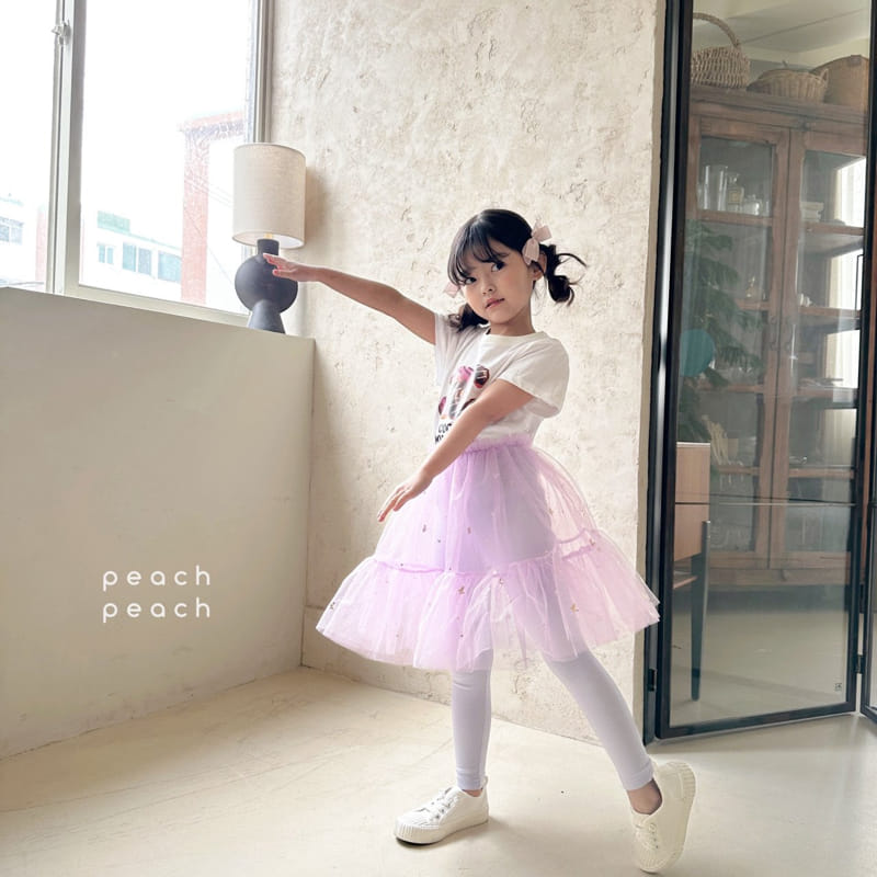 Peach-peach - Korean Children Fashion - #minifashionista - Butterfly Tu Tu Skirt Leggings - 9