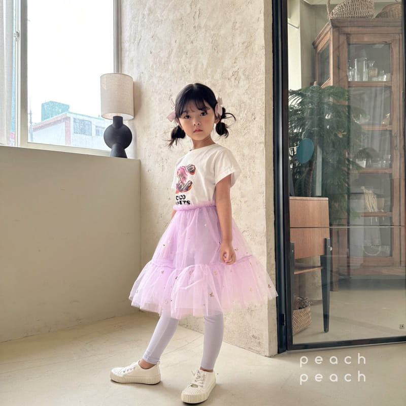 Peach-peach - Korean Children Fashion - #prettylittlegirls - Butterfly Tu Tu Skirt Leggings - 10