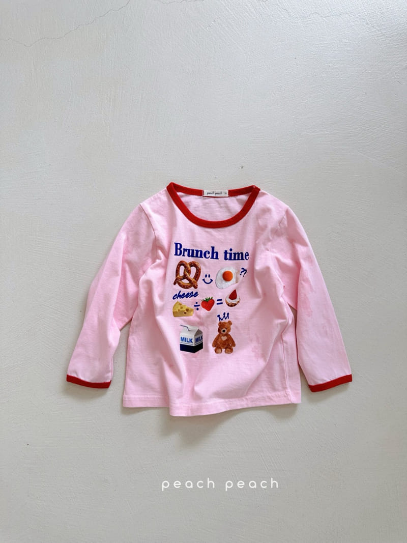 Peach-peach - Korean Children Fashion - #todddlerfashion - Brunch Tee - 5